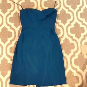 J Crew Teal strapless dress